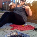 Första grillningen, hos Sandra med Elli Första grillningen, hos Sandra med Elli