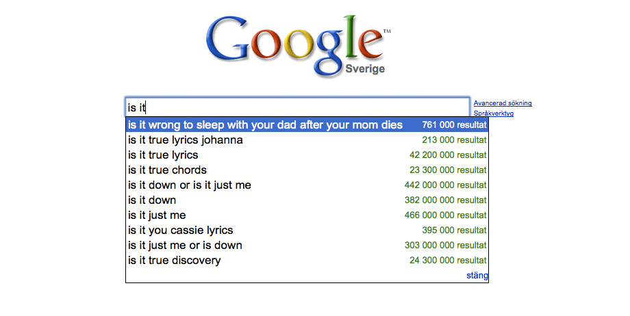 Google har svaren på allt!