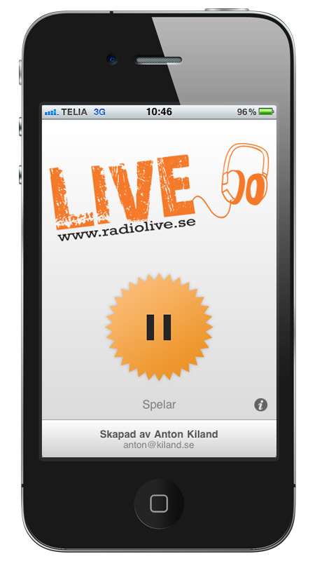 Radio Live - iPhone Applikation